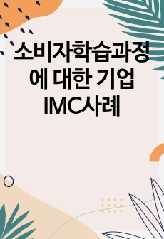 소비자학습과정에 대한 기업 IMC사례