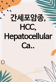 간세포암종, HCC,  Hepatocellular Carcinoma CASE STUDY 케이스스터디