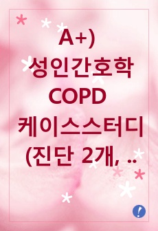 A+) 성인간호학 COPD 케이스 스터디(진단 2개, 과정 2개)