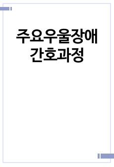 주요우울장애 간호과정