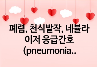 폐렴, 천식발작, 네뷸라이저 응급간호(pneumonia & asthma attack & nebulizer)