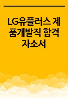 LG유플러스 제품개발직 합격자소서