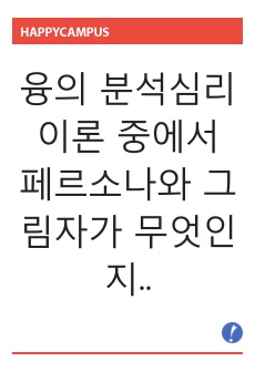 융의 분석심리 이론 중에서 페르소나와 그림자가 무엇인지 설명하고 나의 페르소나와 그림자에 대해 서술하시오. 그리고 나의 페르소나와 그림자가 통합할 수 있는 방법은 무엇인지 자신의 생각으로 서술하시오