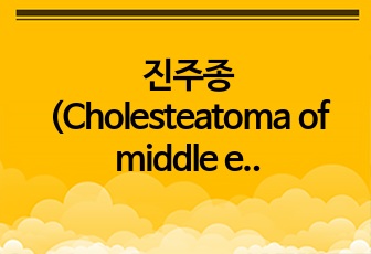 진주종 (Cholesteatoma of middle ear) case study (성인 A+)