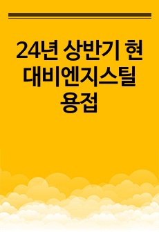 24년 상반기 현대비엔지스틸 용접