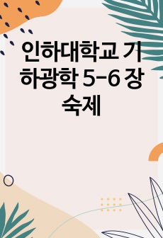 인하대학교 기하광학 5-6 장 숙제