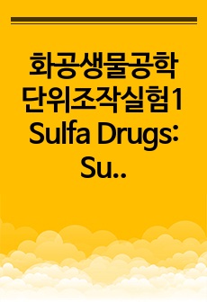 화공생물공학 단위조작실험1 Sulfa Drugs: Sulanilamide 제조