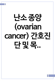 난소 종양(ovarian cancer) 간호진단 및 목표 5가지 (여성간호학)