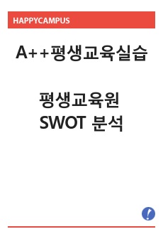 A++ 평생교육실습_평생교육원 SWOT 분석