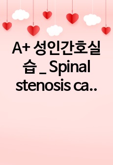 A+ 성인간호실습 _ Spinal stenosis case study