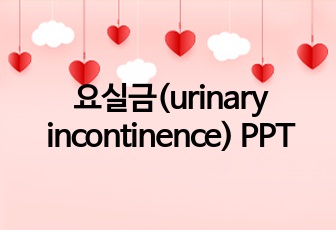 요실금(urinary incontinence) PPT